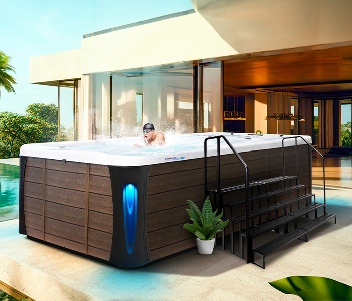 Calspas hot tub being used in a family setting - Anderson